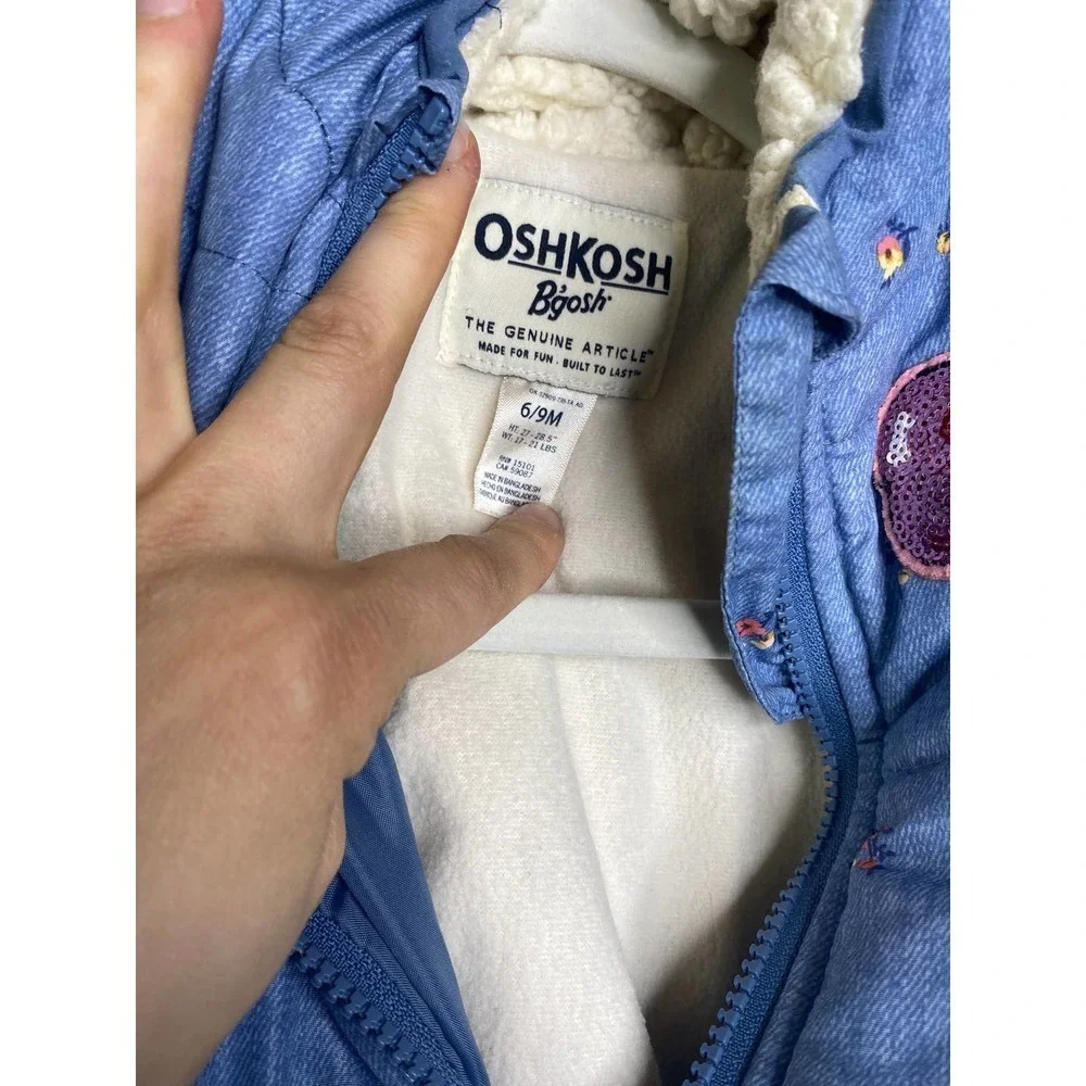 Adorable floral OshKosh B'Gosh 6 9 months Snowsuit Bunting